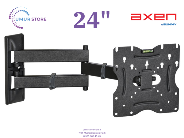 Axen AX24LEDI262C-S 24 inç / 22”- 49” Lcd Led Televizyon Hareketli Duvar Askı Aparatı - Image 1