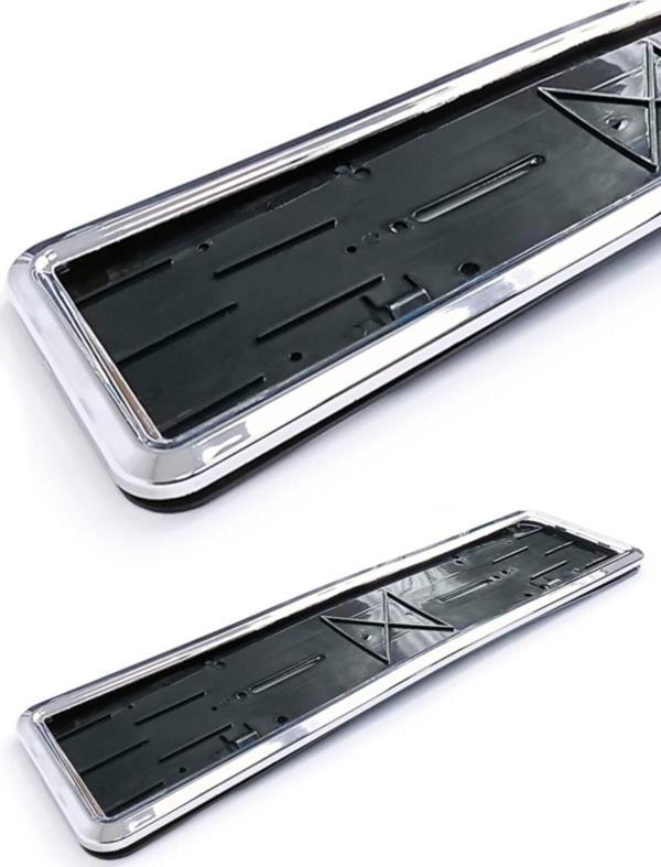 Efeaks 2 Adet Nikelaj Geçmeli Krom Plaka Altı Plakalık Yeni Nesil Takkolay Nikelaj 1 Takım Plaka - Image 1