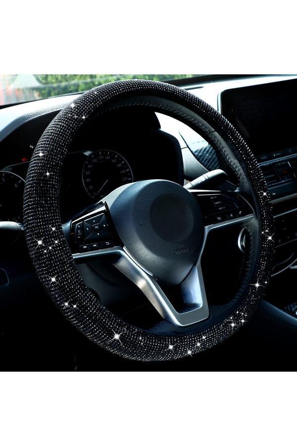 Efeaks Kristal Siyah Taşlı Her Markaya Uygun Direksiyon Kılıfı - Image 1