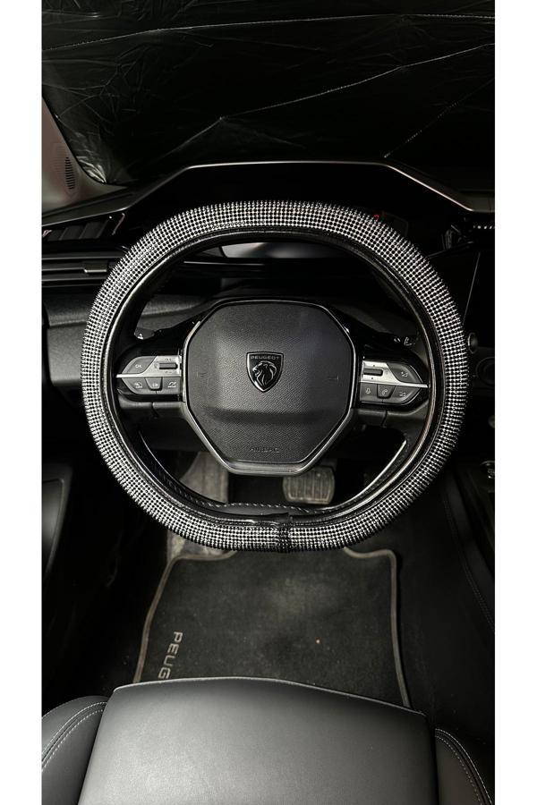 Efeaks Siyah Taşlı Direksiyon Kılıfı Peugeot Direksiyonlarına Özel Tasarım - Image 1