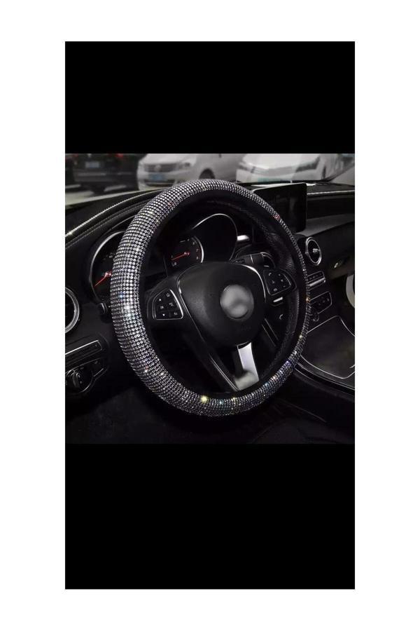 Efeaks Gümüş Taşlı Geçirmeli Direksiyon Kılıfı - Image 1