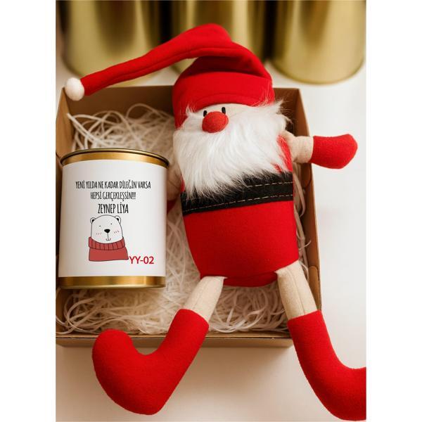 Kişiye Özel Yılbaşı Konservesi   El Yapımı Peluş Elf Hediye Seti (100 Model) - Image 1