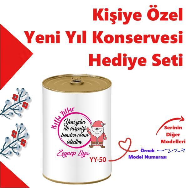 Sevgiliye Özel Yeni Yıl Sürpriz Konsept Hediye Kutusu  Kişiye Özel Romantik Yılbaşı Sürpriz Konsept Hediye Seti - (100 Y - Image 1