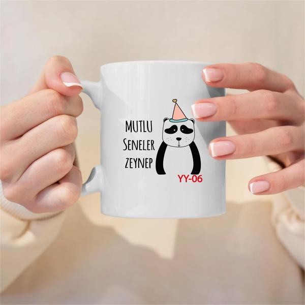 Kişiye Özel İsim Yazılı Yılbaşı Hediyesi Kupa Bardak, Yeni Yıl Hediyesi Sevimli Kupa Bardak YY Serisi (100 Model) - Image 1