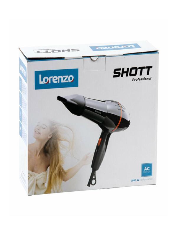 Lorenzo Shott Profesyonel Saç Kurutma Makinesi Siiyah - Image 1