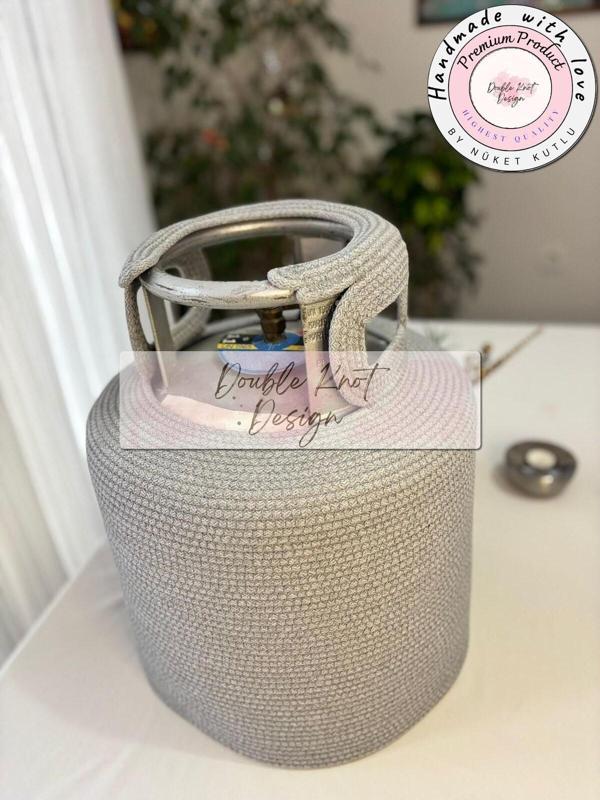 Double Knot Design Tüp Kılıfı Tombul Tüp İçin Dekoratif Sepet Organizer Hasır Jüt Tress Hediyelik - Image 1