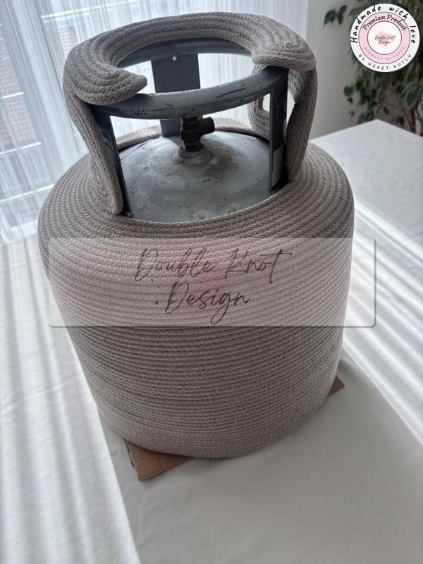 Double Knot Design Tüp Kılıfı Tombul Tüp İçin Dekoratif Sepet Organizer Hasır Jüt Tress Hediyelik - Image 1