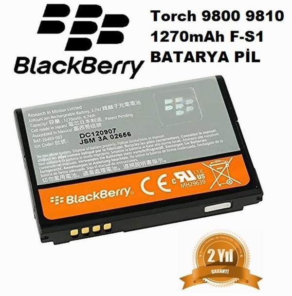 Blackberry 9800 9810 F-S1 1270 Mah Batarya Pil Torch (Uzun Ömürlü 2 Yil Garantili) - Image 1