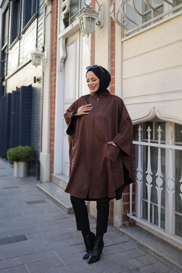 Kadeem Süet Panço & Kahverengi - Image 1