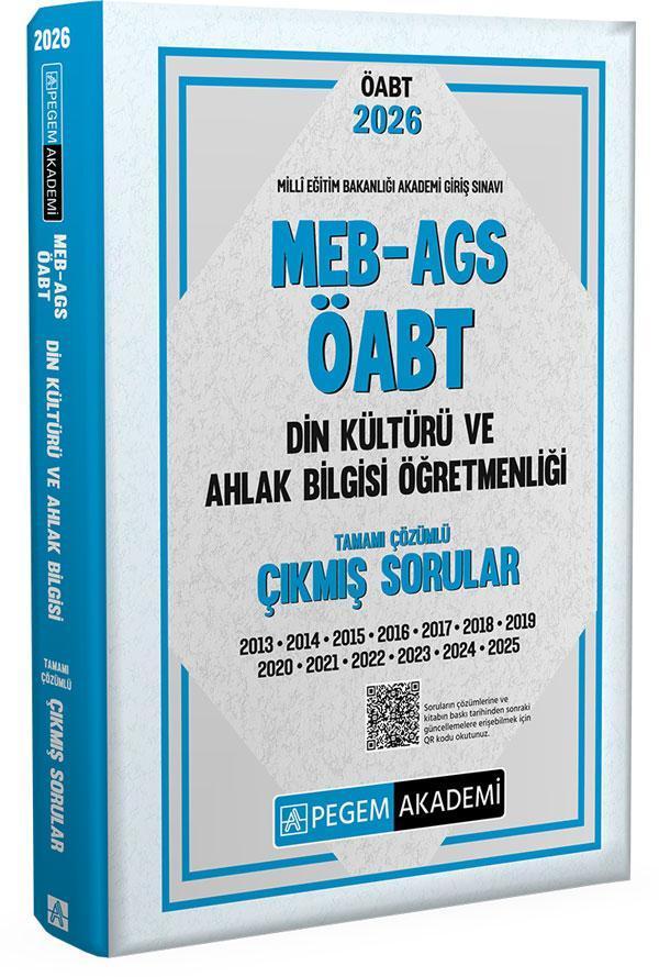 2026 MEB AGS ÖABT Din Kültürü ve Ahlak Bilgisi Tamamı Çözümlü Çıkmış Sorular - Pegem Akademi Yayıncılık - Image 1