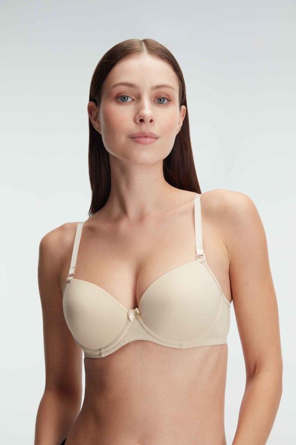 Arias Closet Balenli Desteksiz Dolgusuz Askıları Çıkabilen Günlük Klasik T-Shirt Sütyeni - Image 1