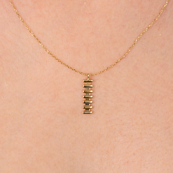 Gümüş Kolye - Çubuk Çizgili 925 Ayar Gümüş Kolye - Image 1