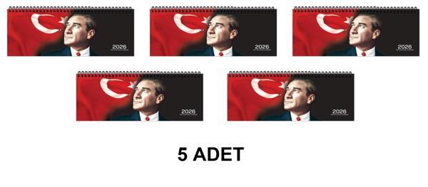 Keskin 2026-AJ-65 12*33,5 Spr.Haftalık Masa Ajandası-Atatürk (5 ADET) - Image 1