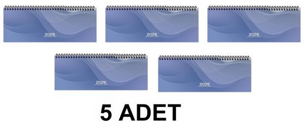 Keskin 2026-AJ-65 12*33,5 Spr.Haftalık Masa Ajandası-Mavi (5 ADET ) - Image 1