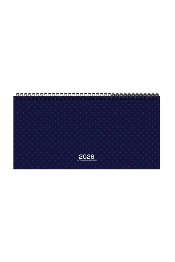 Keskin 2026-AJ-66 16*33,5 Spr.Haftalık Masa Ajandası-Lacivert - Image 1
