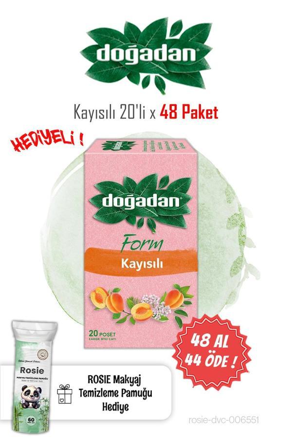 Doğadan 48 AL 44 ÖDE Form Çay 20'li Kayısılı ve Rosie Pamuk - Image 1