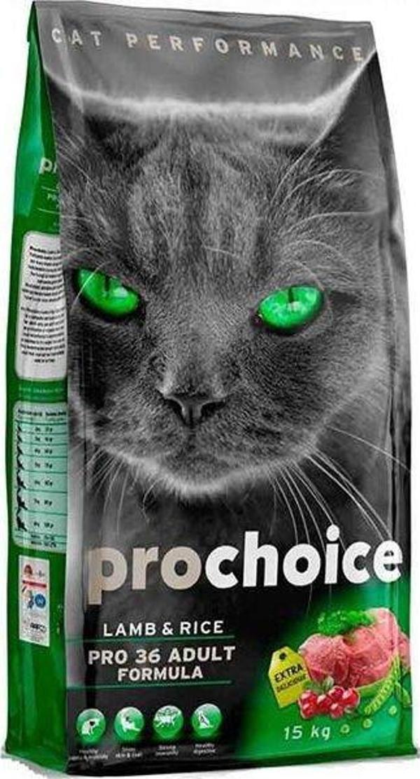 Pro Choice Pro 36 Lamb&Rice Kuzu Etli Yetişkin Kedi Maması 15 Kg - Image 1