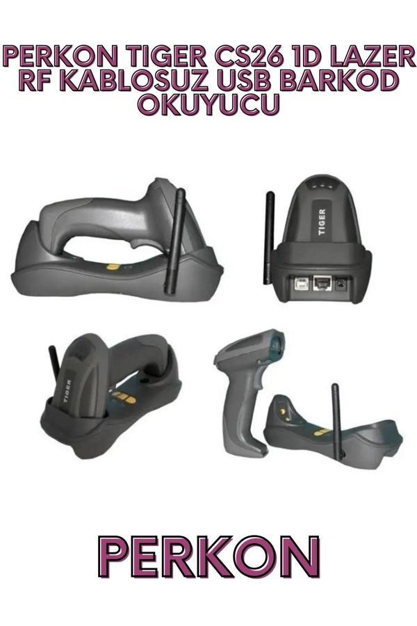 PERKON TIGER CS26 1D LAZER RF KABLOSUZ USB BARKOD OKUYUCU - Image 1