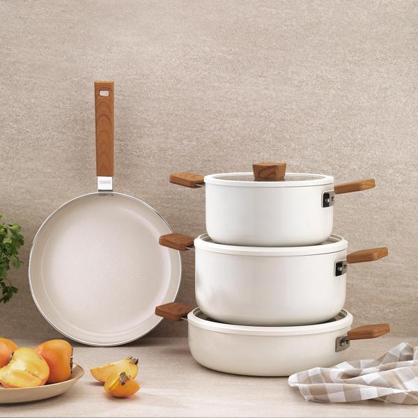 Schafer Ceramoni Seramik Tencere Seti 7 Parça-Krem - Image 1