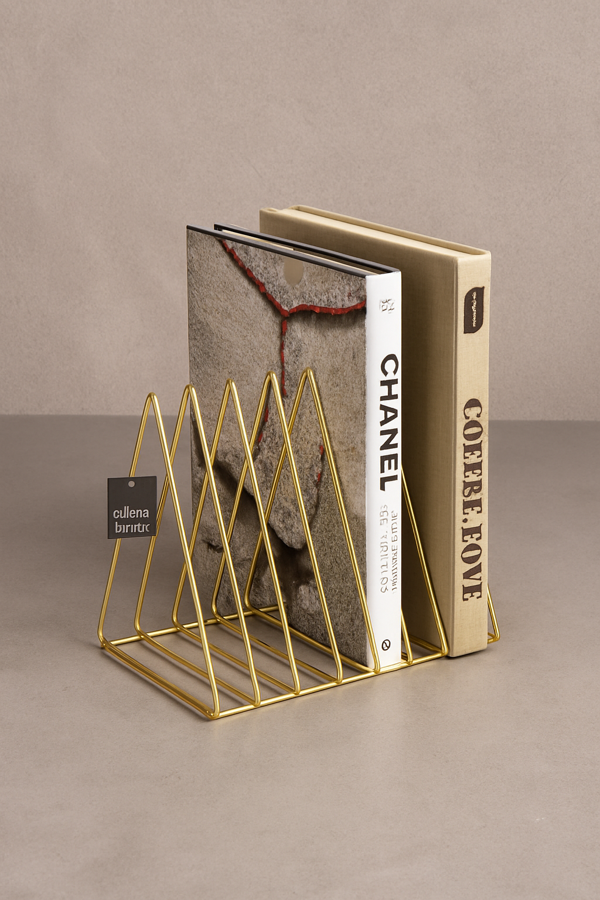 Gold Masa Üstü Ofis ve Salon için Çok Amaçlı Kitap Düzenleyici Organizer - Image 1