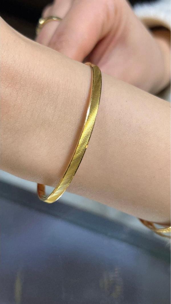 Kuyumcu Nurettin 8 gr (GRAM) Yatırımlık Işçiliksiz Trabzon Desenli Çöp Bilezik 22 Ayar Altın