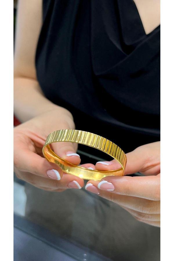 8 gr (GRAM) Dalmaçya Şarnel Bilezik 22 Ayar Altın Yatırımlık Işçiliksiz - Image 1