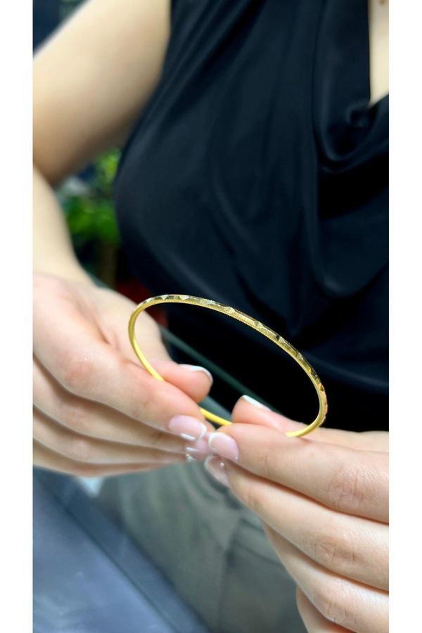 9 gr (Gram) Baklava Dilimi Kalemli Ajda Bilezik 22 Ayar Altın - Image 1