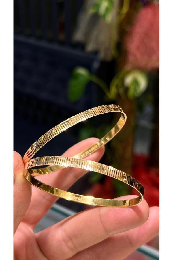 8 Gr (gram) Dalmaçya Çöp bilezik Yatırımlık İşçiliksiz 22 Ayar Altın - Image 1