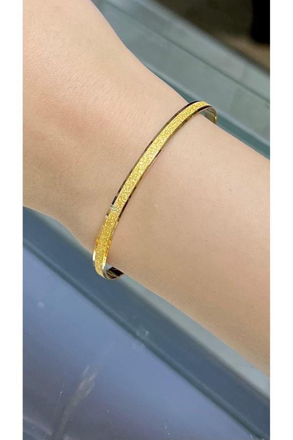 9 gr (GRAM) Yatırımlık Işçiliksiz Kalemli Simli Çöp Bilezik 22 Ayar Altın - Image 1