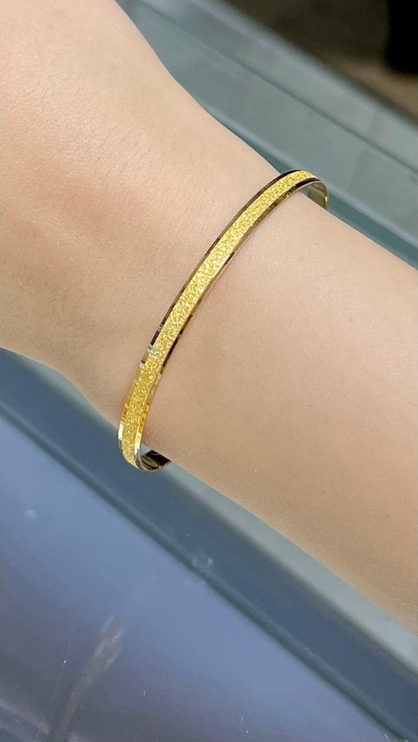 Kuyumcu Nurettin 9 gr (GRAM) Yatırımlık Işçiliksiz Kalemli Simli Çöp Bilezik 22 Ayar Altın