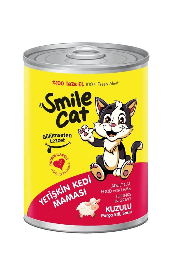 Smile Cat Konserve Yetişkin Kedi 400 gr Kuzulu Mama - Image 1