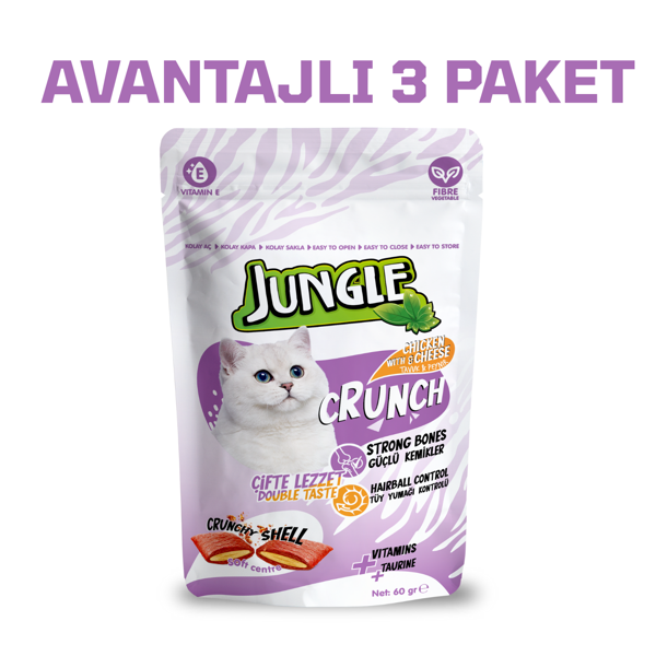 Jungle Crunch Kedi Ödül Güçlü Kemikler 60 Gr. * 3 PAKET - Image 1