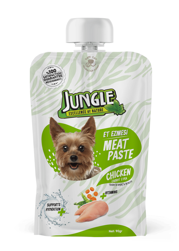Jungle Köpek Et Ezmesi Taze Tavuklu&Havuçlu 90 g - Image 1