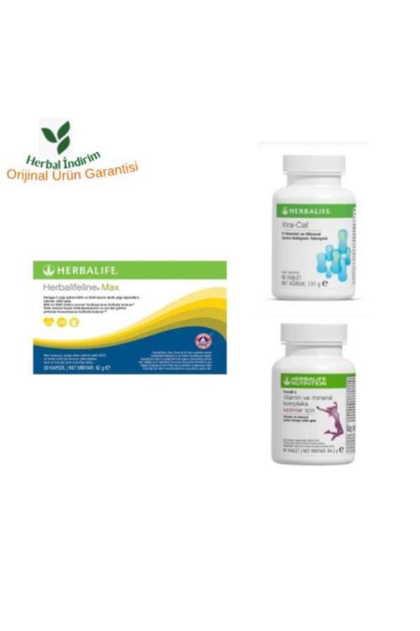 Herbalife Kadın Vitamin +Kalsiyum Tablet +Omega Güçlenme Seti (%100 Ürünler) - Image 1