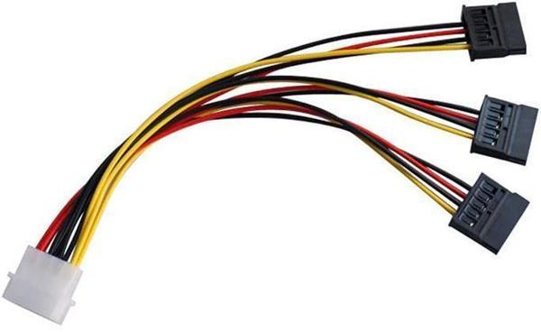 PrimeX PX-5101 3 port Sata Çoklayıcı, Molex to 3xSata Power Hdd/DVD/SSD PSU Güç Kablosu - Image 1
