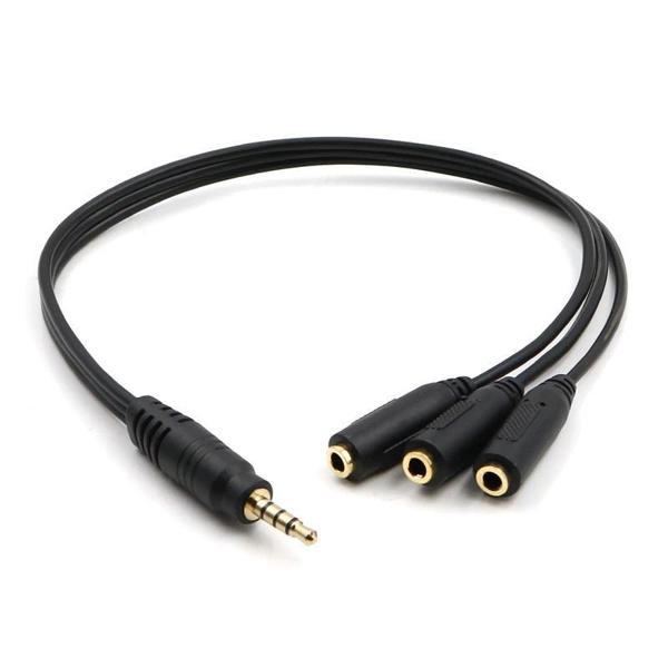 PrimeX PX-3AUX 3 Lü Stereo Çoklayıcı, 3 x 3.5 mm Aux, 1 giriş 3 çıkış 3.5mm jak Kablo - Image 1