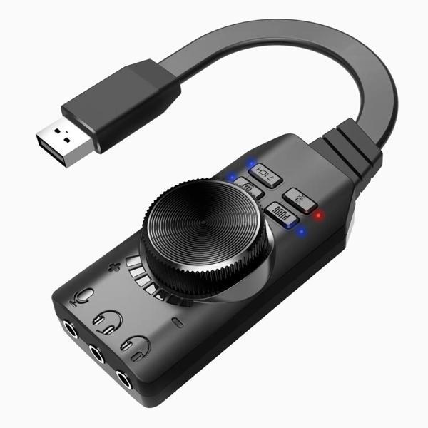PrimeX PX-GS3 Plextone GS3 Mark II Sanal Gaming 7.1 Kanal USB Ses Kartı, Gaming Ses Kartı PUBG ve Lol Ses Efektleri Dahi - Image 1