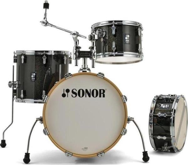 Sonor AQX Jazz 4-Parça Akustik Davul Seti (Black Midnight Sparkle) - Image 1