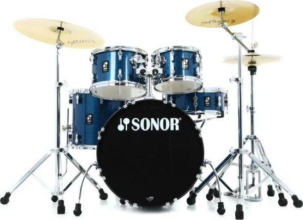 Sonor AQX Studio 5-Parça Akustik Davul Seti (Blue Ocean Sparkle) - Image 1