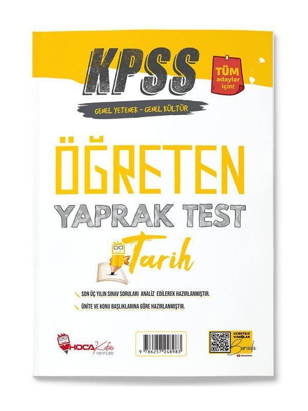 Hoca Kafası Yayınları KPSS Tarih Öğreten Yaprak Test - Hoca Kafası Yayınları - Image 1