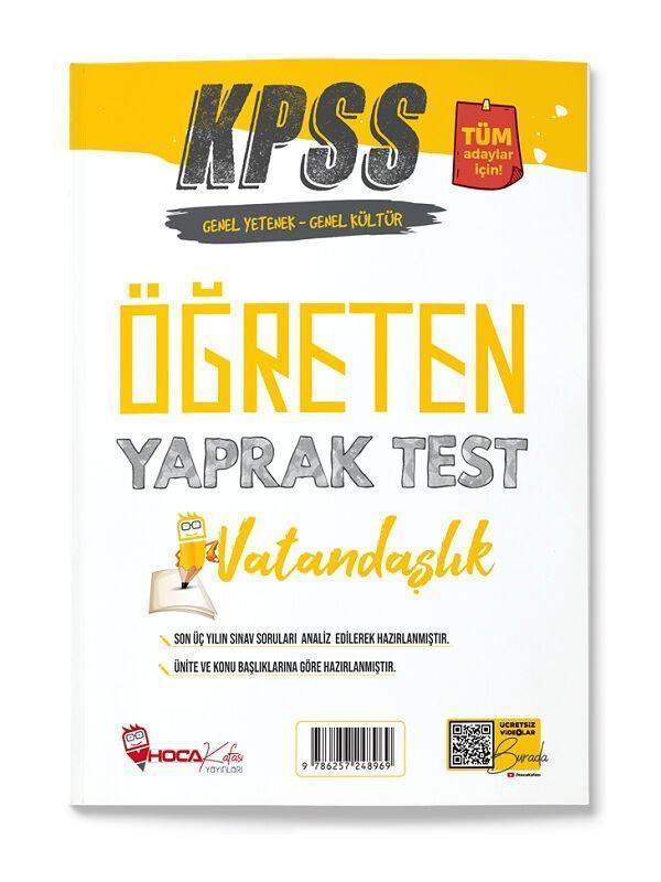 Hoca Kafası Yayınları KPSS Vatandaşlık Öğreten Yaprak Test - Hoca Kafası Yayınları - Image 1