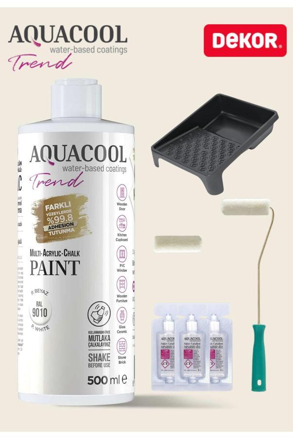 Aquacool Su Bazl? Akrilik Hobi Boya 500 Ml Rulo Katalizör Boyac? Tavas? Hibrit Dönü?üm Boyas? Seti Ral 9010 - Image 1