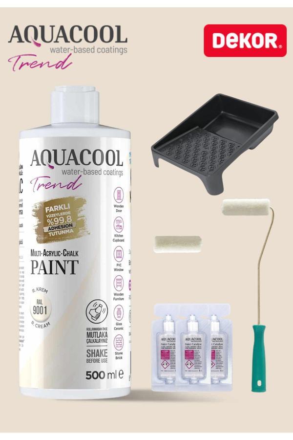 Aquacool Su Bazl? Akrilik Hobi Boya 500 Ml Rulo Katalizör Boyac? Tavas? Hibrit Dönü?üm Boyas? Seti Ral 9001 - Image 1