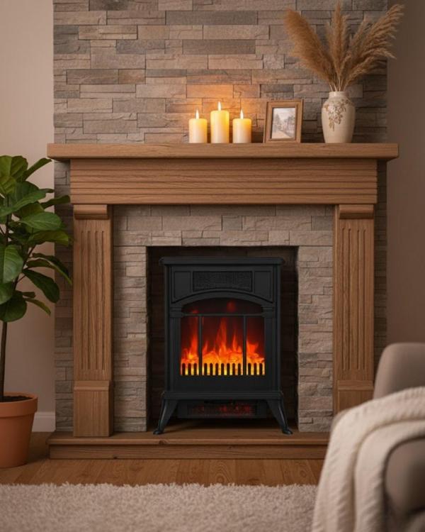 Reyo Stove Asur 1900W Ayaklı Elektrikli Şömine - Image 1