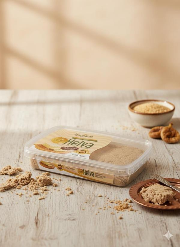 Atayname Eski Usül El Yapımı %65 Tahinli Helva 300 G - Image 1