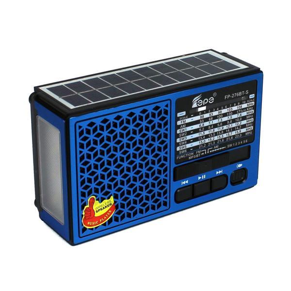 Tepe FP-276BT-S Mini Solar Güneş Enerjili Cep Radyosu Bluetooth Hoparlör FM Radyo LED Işıklı Şarjlı USB Micro SD MP3 - Image 1