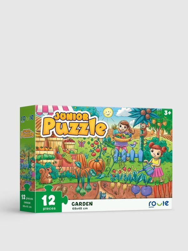 Route Eğitici Çocuk Kutu Oyunu Junıor Bahçe Puzzle 12 Parça Puzzle 3+ Yaş - Image 1
