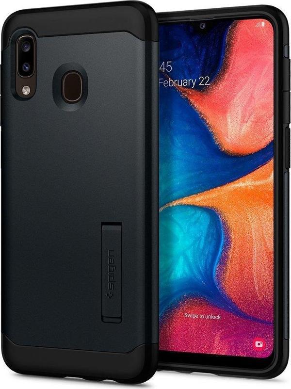 Spigen Galaxy M10s / A30 / A20 ile Uyumlu Kılıf Slim Armor Metal Slate - Image 1