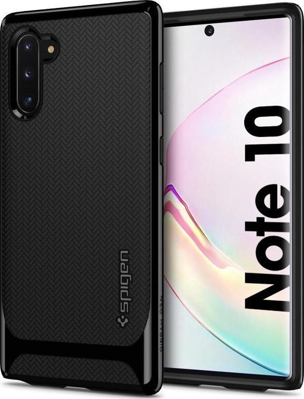 Spigen Galaxy Note 10 ile Uyumlu Kılıf Neo Hybrid Shiny Black - Image 1