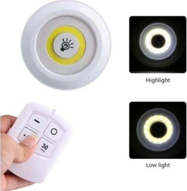 Watton Uzaktan Kumandalı Spot Led Lamba Kablosuz Pilli Işıldak 3'lü - Image 1